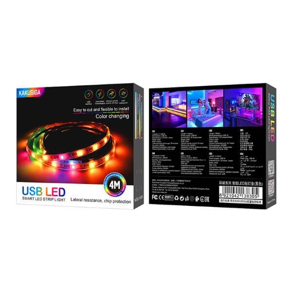 Kakusiga 4m ταινία LED, RGB, 5V, με USB Σύνδεση, IP65 3 Kakusiga 4m ταινία LED, RGB, 5V, με USB Σύνδεση, IP65 - Image 2