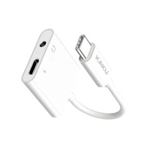 Kakusiga αντάπτορας 2σε1 3.5mm jack – USB-C σε USB-C, Λευκό