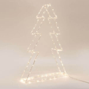 Φωτιζόμενο ακρυλικό Δέντρο, 80 LED, 31x6.5x39(h) cm, Εσωτερικού και Εξωτερικού Χώρου, IP44, Θερμό Λευκό