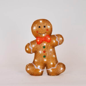 Φωτιζόμενο ακρυλικός Gingerbread, 40 LED, 28x8x37(h) cm, Εσωτερικού και Εξωτερικού Χώρου, IP44, Ψυχρό Λευκό