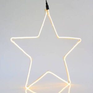 Φωτοσωλήνας NEON LED Αστέρι 54x58 cm με 2 m φωτοσωλήνα, IP44, Εσωτερικού και Εξωτερικού Χώρου, Θερμό Λευκό (Warm white)