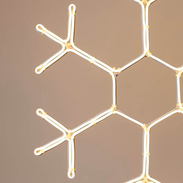 Φωτοσωλήνας NEON LED χιονονιφάδα, 59x50 cm με 5 m φωτοσωλήνα, IP44, Εσωτερικού και Εξωτερικού Χώρου, Θερμό Λευκό (Warm white) 3 Φωτοσωλήνας NEON LED χιονονιφάδα, 59x50 cm με 5 m φωτοσωλήνα, IP44, Εσωτερικού και Εξωτερικού Χώρου, Θερμό Λευκό (Warm white) - Image 2